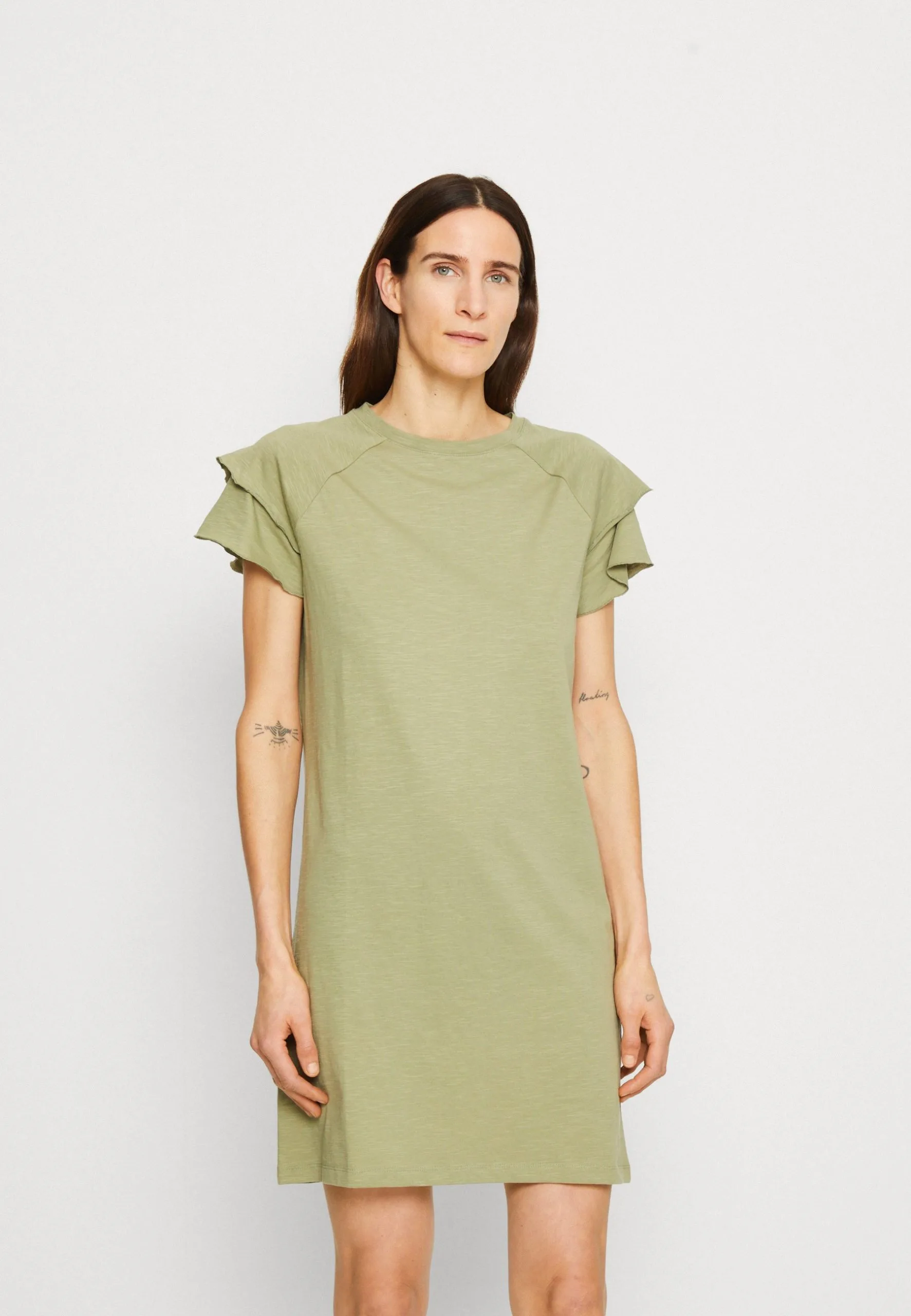 Edc By Esprit Volant - Jerseykjole - Light Khaki 3 Edc By Esprit Volant - Jerseykjole - Light Khaki