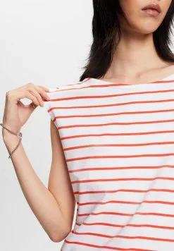 ESPRIT Sslv Stripe - T-Shirts Med Print - Orange Red 13 ESPRIT Sslv Stripe - T-Shirts Med Print - Orange Red -ESPRIT Butikk a6de8371122244f9bf755a8ba5131bfa