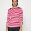Edc By Esprit Full Needle Striped 3/4 Sleeve Tee - Topper Langermet - Red 2 Edc By Esprit Full Needle Striped 3/4 Sleeve Tee - Topper Langermet - Red -ESPRIT Butikk aaf0580480c94101ad90a85977fc01ae