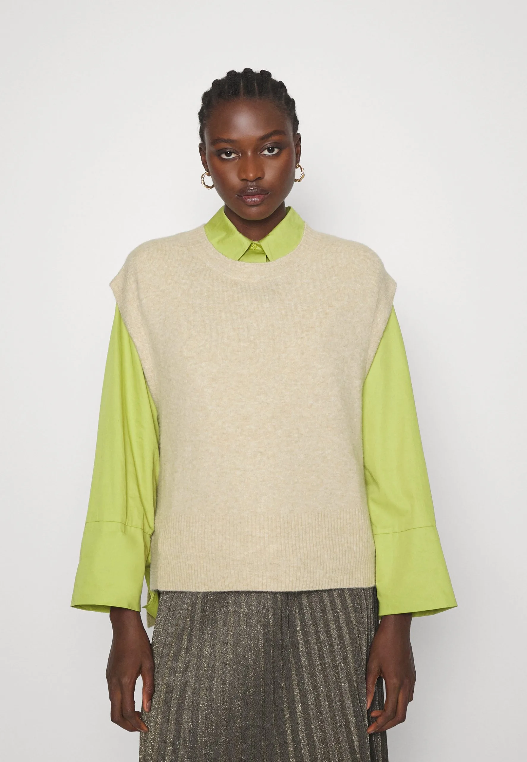 ESPRIT Vest - Strikkegenser - Sand 3 ESPRIT Vest - Strikkegenser - Sand