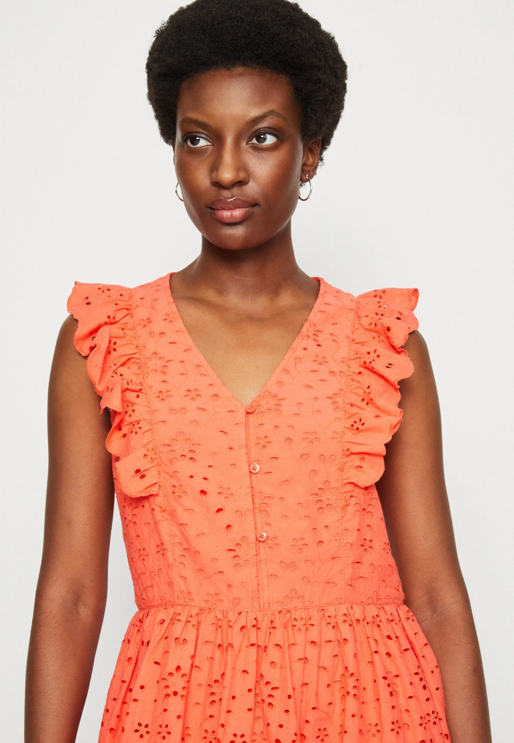 Edc By Esprit Anglaise D - Kjole - Coral Orange 8 Edc By Esprit Anglaise D - Kjole - Coral Orange - Bilde 6