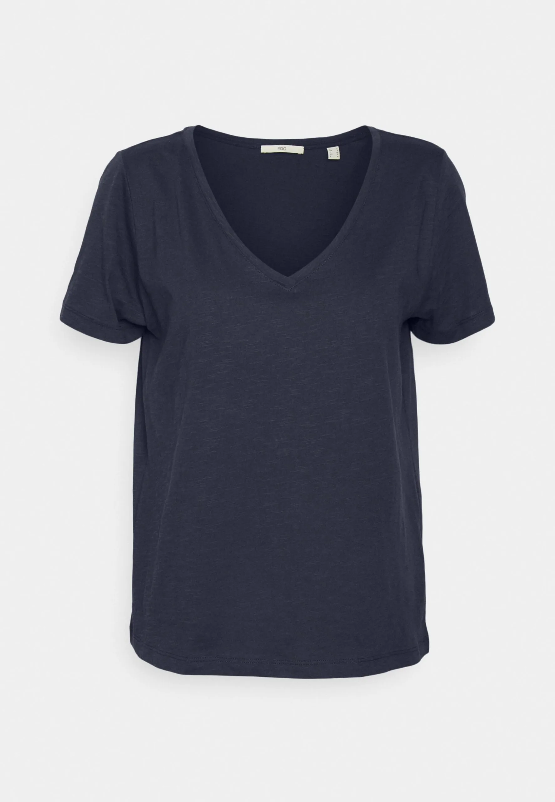 Edc By Esprit Slub V-Neck - T-Shirts - Navy 6 Edc By Esprit Slub V-Neck - T-Shirts - Navy - Bilde 4