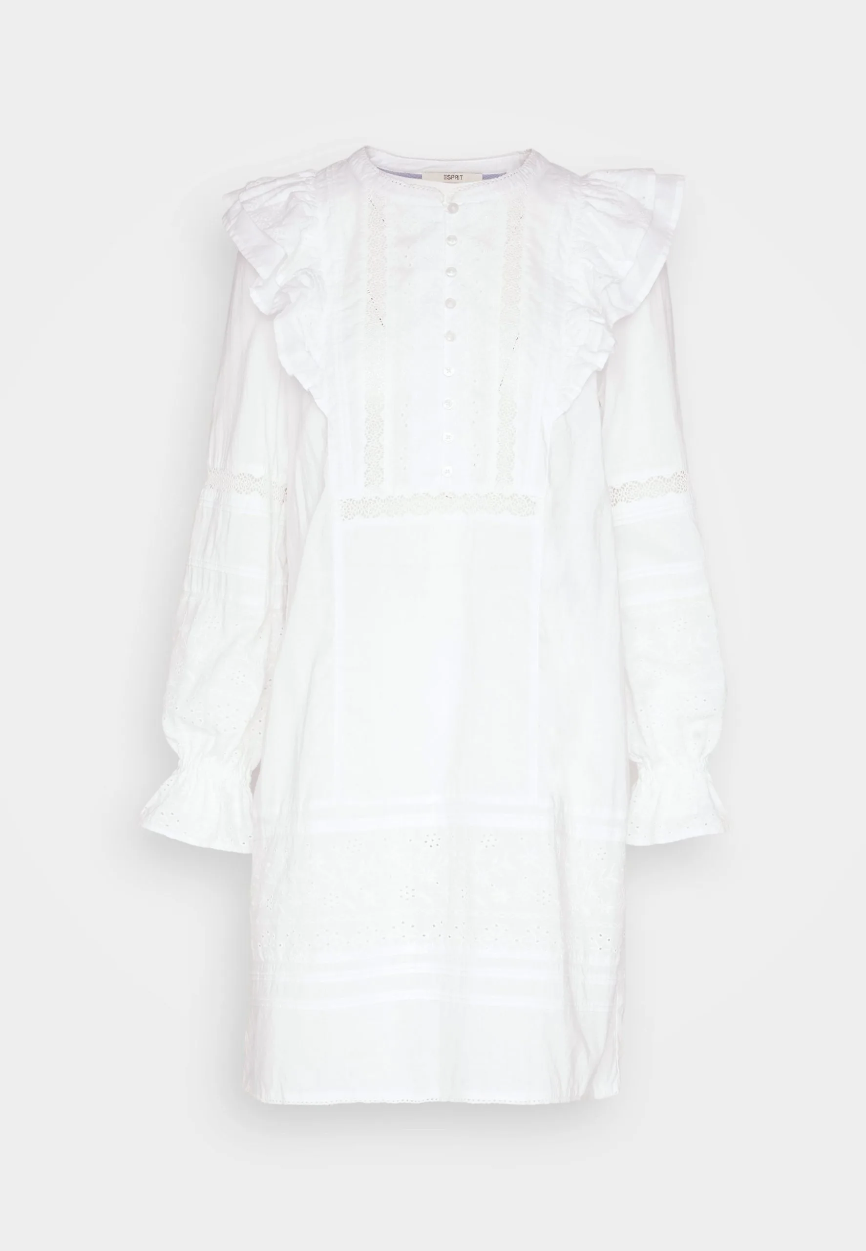 ESPRIT Embro Stripe - Skjortekjole - White 7 ESPRIT Embro Stripe - Skjortekjole - White - Bilde 5