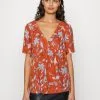 ESPRIT Blouse - T-Shirts Med Print - Coral Orange