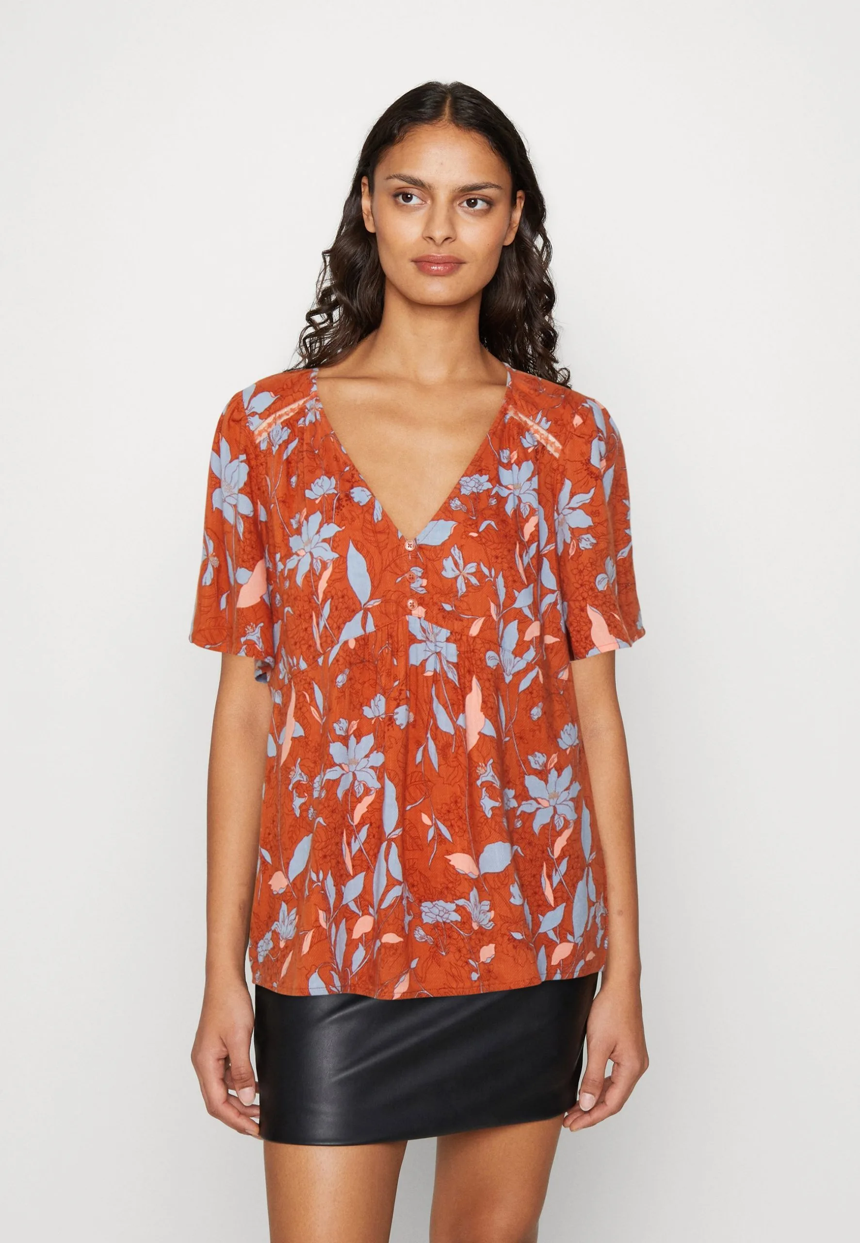 ESPRIT Blouse - T-Shirts Med Print - Coral Orange 3 ESPRIT Blouse - T-Shirts Med Print - Coral Orange