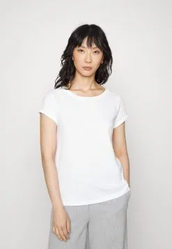 Edc By Esprit Slub Round Neck - T-Shirts - White