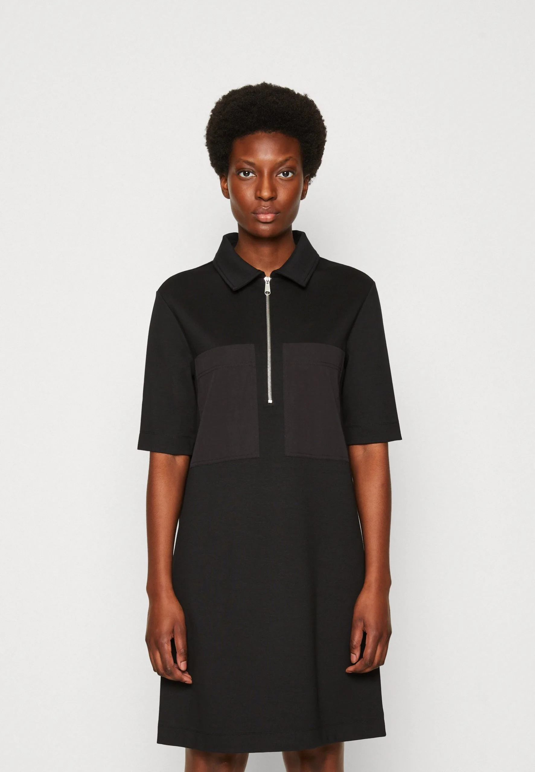 ESPRIT Zip Dress - Jerseykjole - Black 3 ESPRIT Zip Dress - Jerseykjole - Black