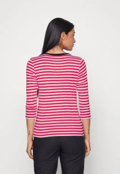 Edc By Esprit Full Needle Striped 3/4 Sleeve Tee - Topper Langermet - Red -ESPRIT Butikk ba44ed239bb44c4ab504f0ec142908c5
