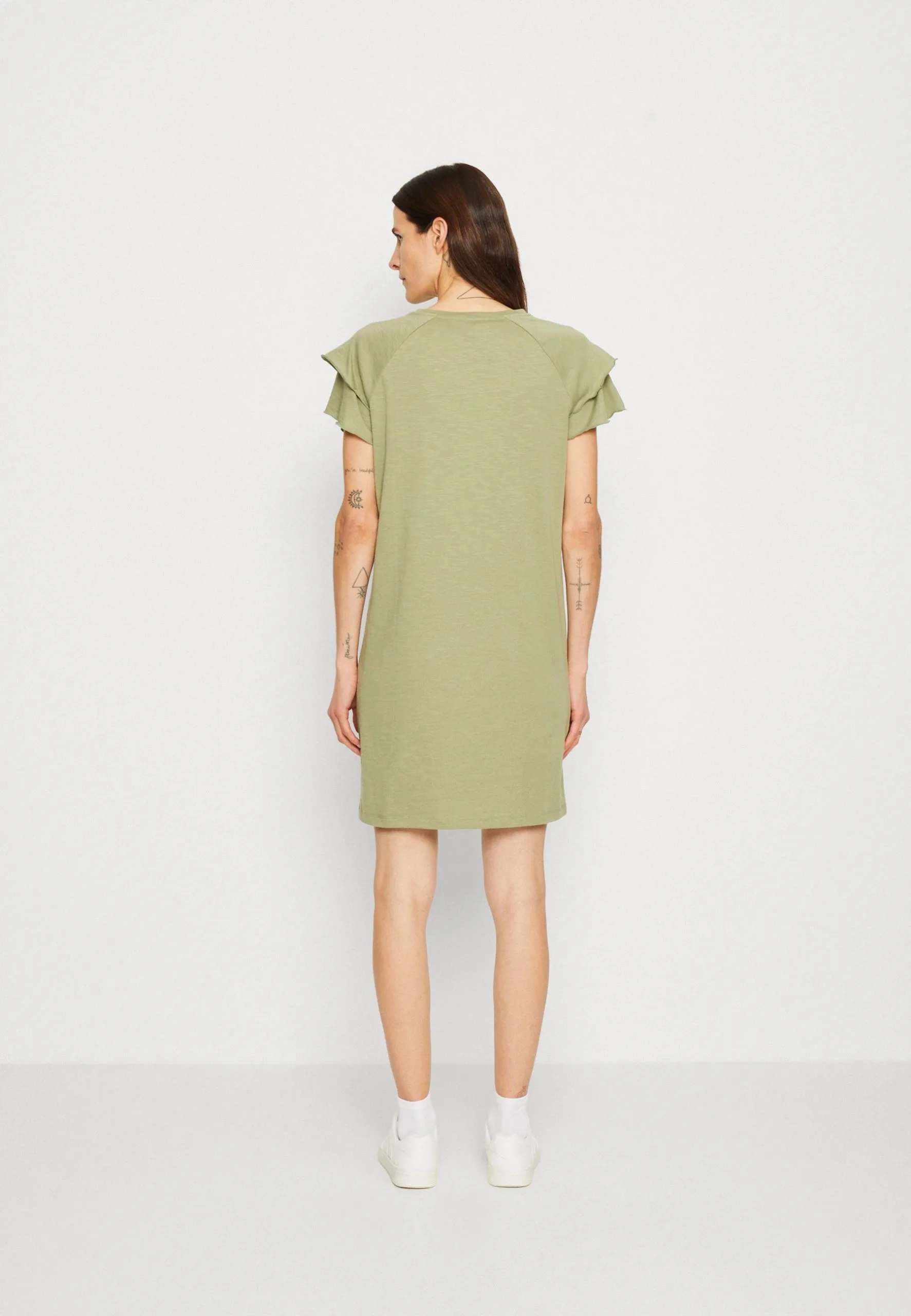 Edc By Esprit Volant - Jerseykjole - Light Khaki 5 Edc By Esprit Volant - Jerseykjole - Light Khaki - Bilde 3