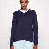 Edc By Esprit Basic Crewneck- Cardigan - Navy