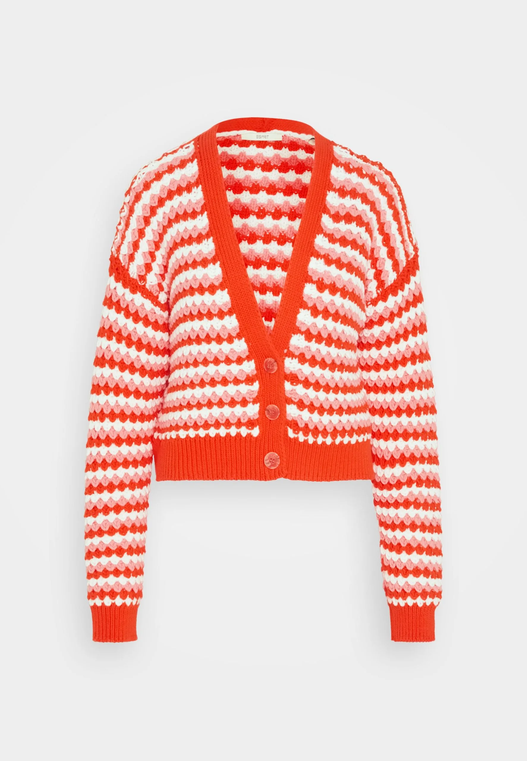 ESPRIT Chunky Tape - Cardigan - Orange Red 7 ESPRIT Chunky Tape - Cardigan - Orange Red - Bilde 5