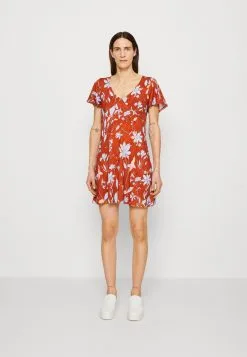 ESPRIT Dress- Jerseykjole - Coral Orange