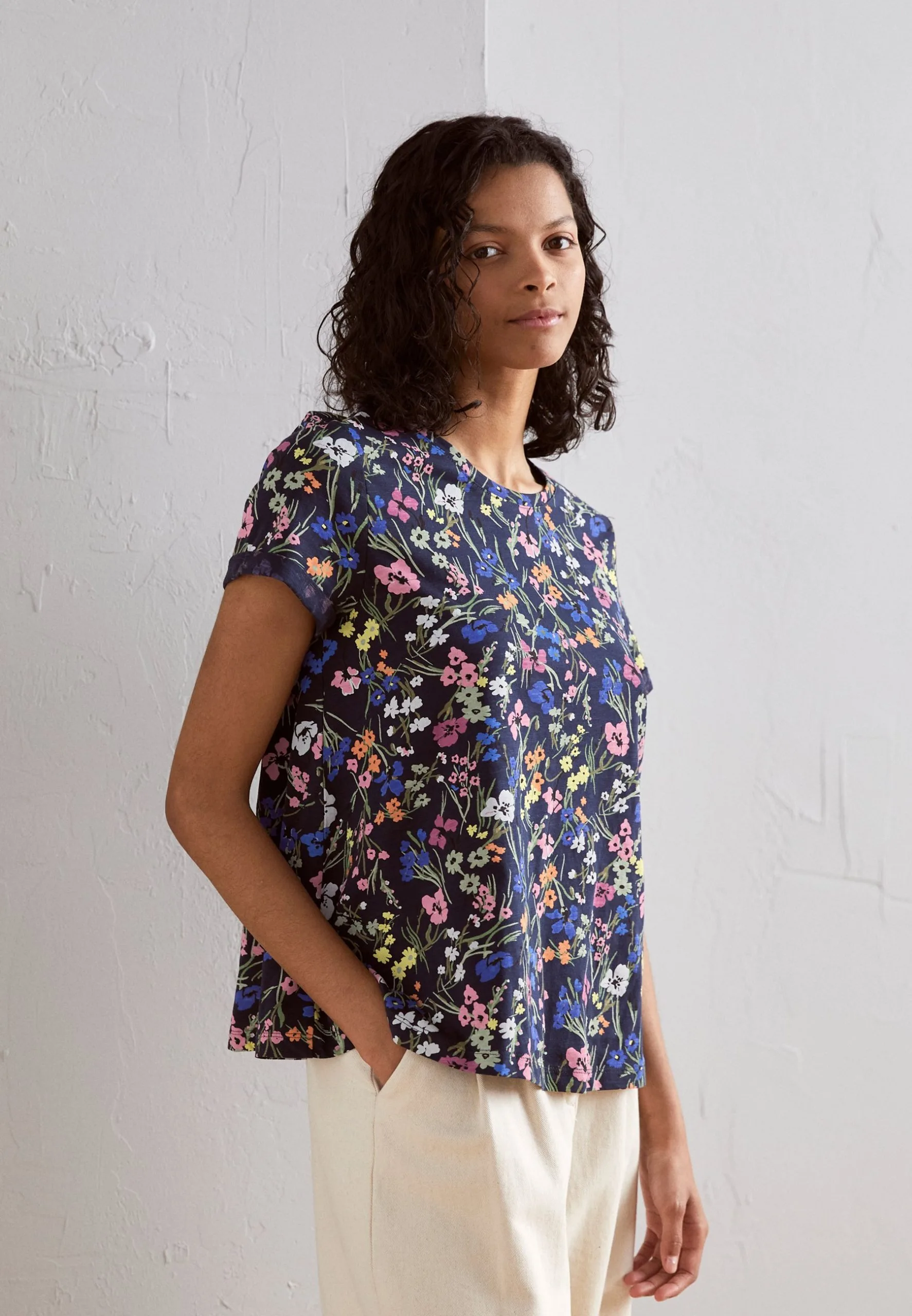 ESPRIT Core Tee - T-Shirts Med Print - Navy 2 ESPRIT Core Tee - T-Shirts Med Print - Navy