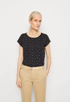 Edc By Esprit Sus Aop - T-Shirts Med Print - Black