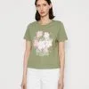 Edc By Esprit Tee - T-Shirts Med Print - Light Khaki