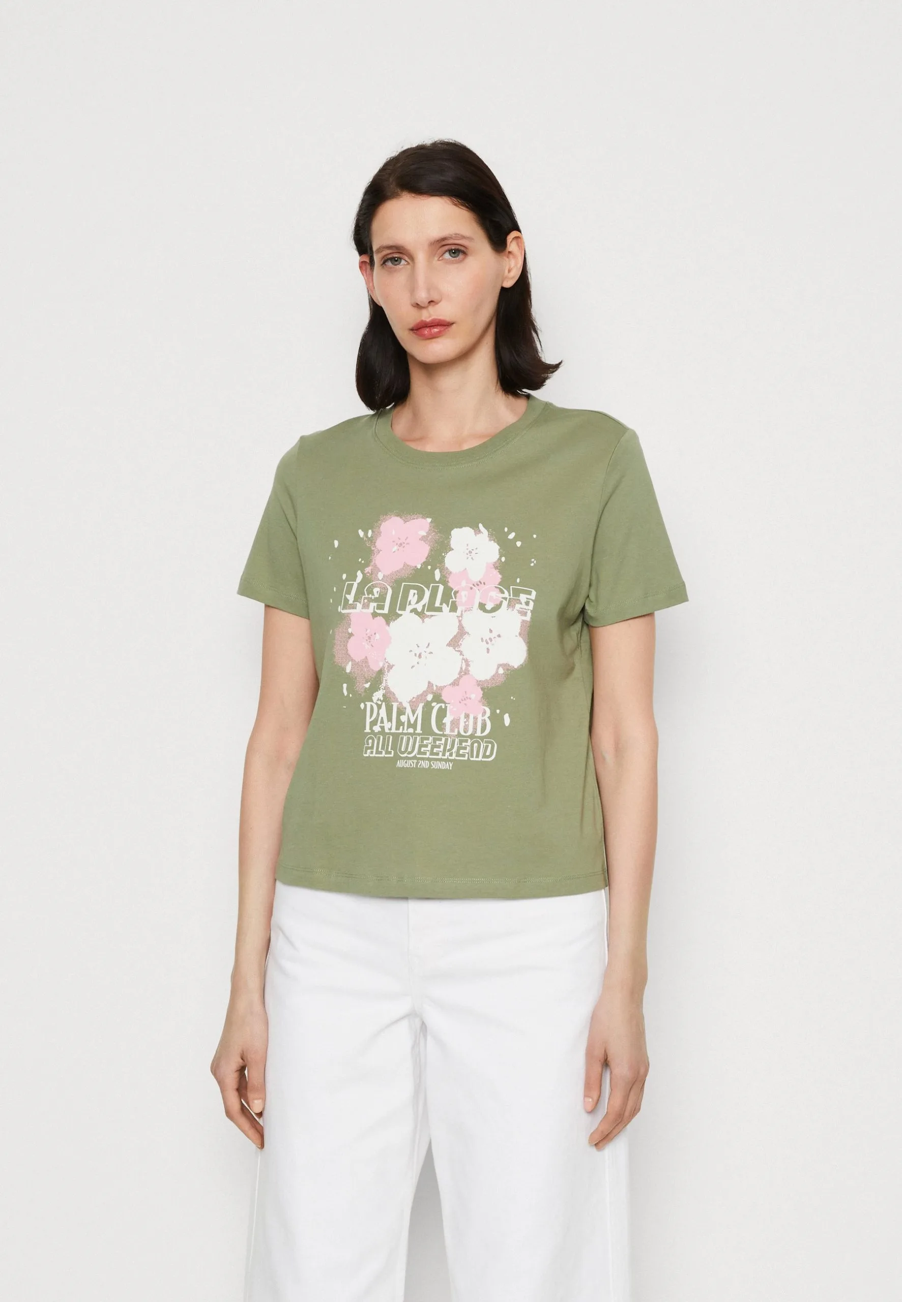 Edc By Esprit Tee - T-Shirts Med Print - Light Khaki 3 Edc By Esprit Tee - T-Shirts Med Print - Light Khaki