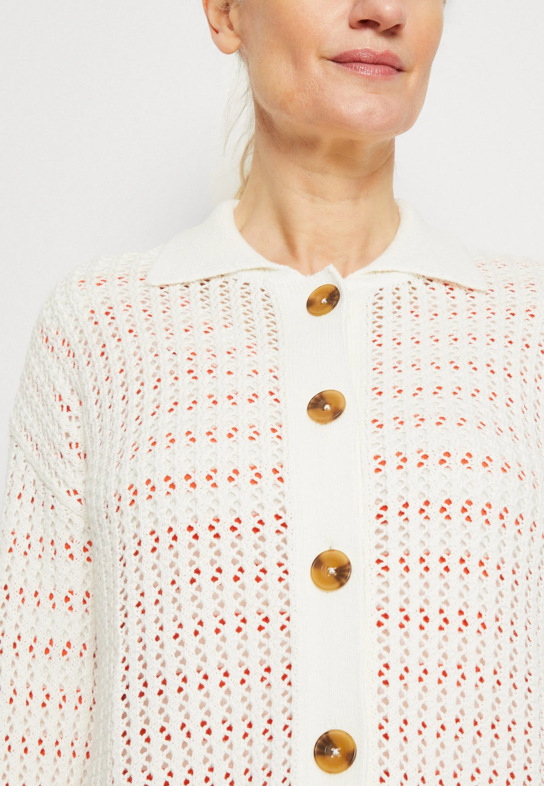 ESPRIT Struct Card - Cardigan - Off White 8 ESPRIT Struct Card - Cardigan - Off White - Bilde 6