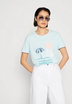 ESPRIT Tee - T-Shirts Med Print - Light Turquoise -ESPRIT Butikk d78ecc1917ff4f97880390ec03b40869