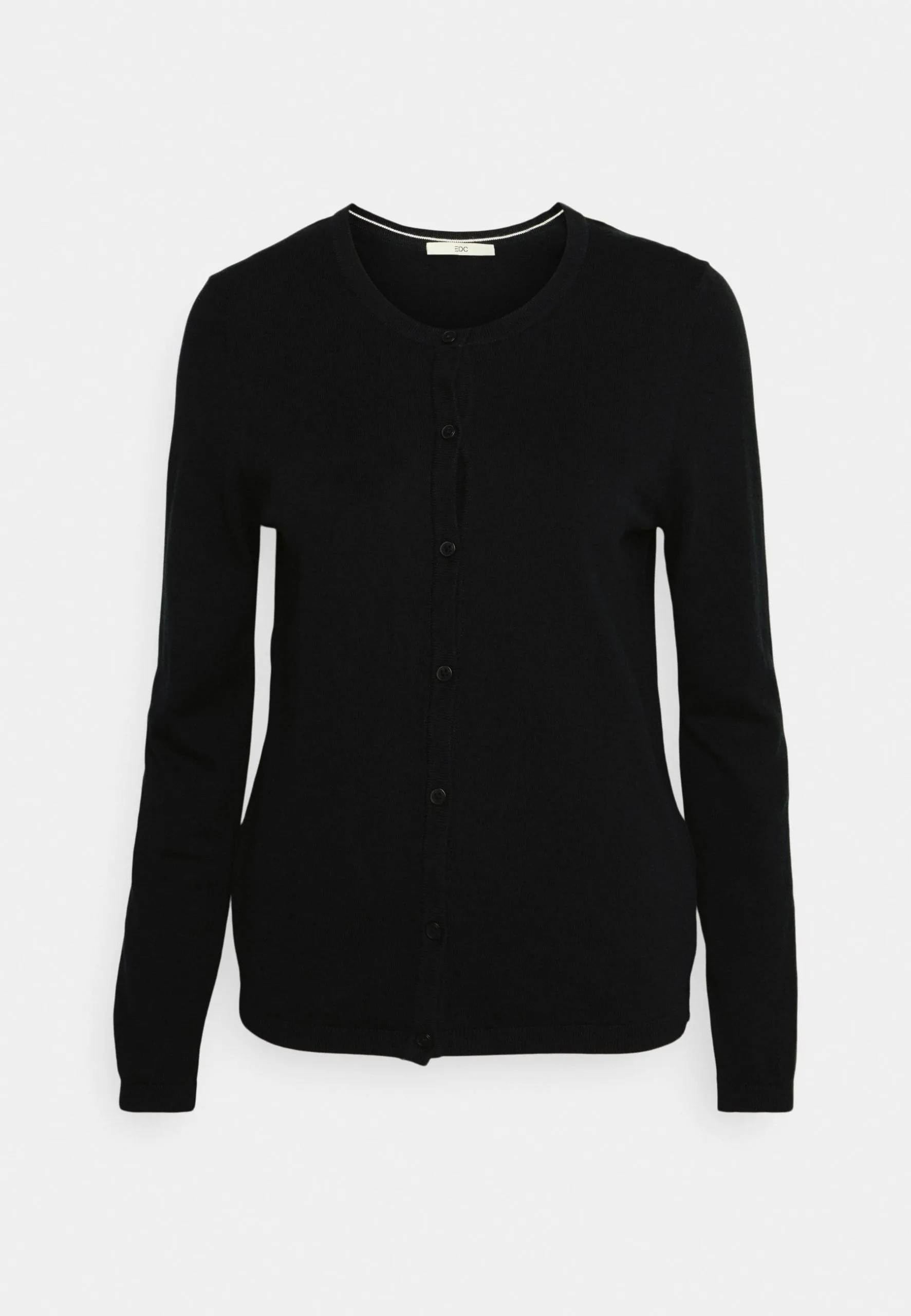 Edc By Esprit Basic Crewneck- Cardigan - Black 6 Edc By Esprit Basic Crewneck- Cardigan - Black - Bilde 4