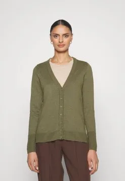 ESPRIT Button Cardigan - Cardigan - Khaki Green