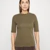 Edc By Esprit T-Shirts Med Print - Khaki Green