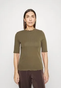 Edc By Esprit T-Shirts Med Print - Khaki Green