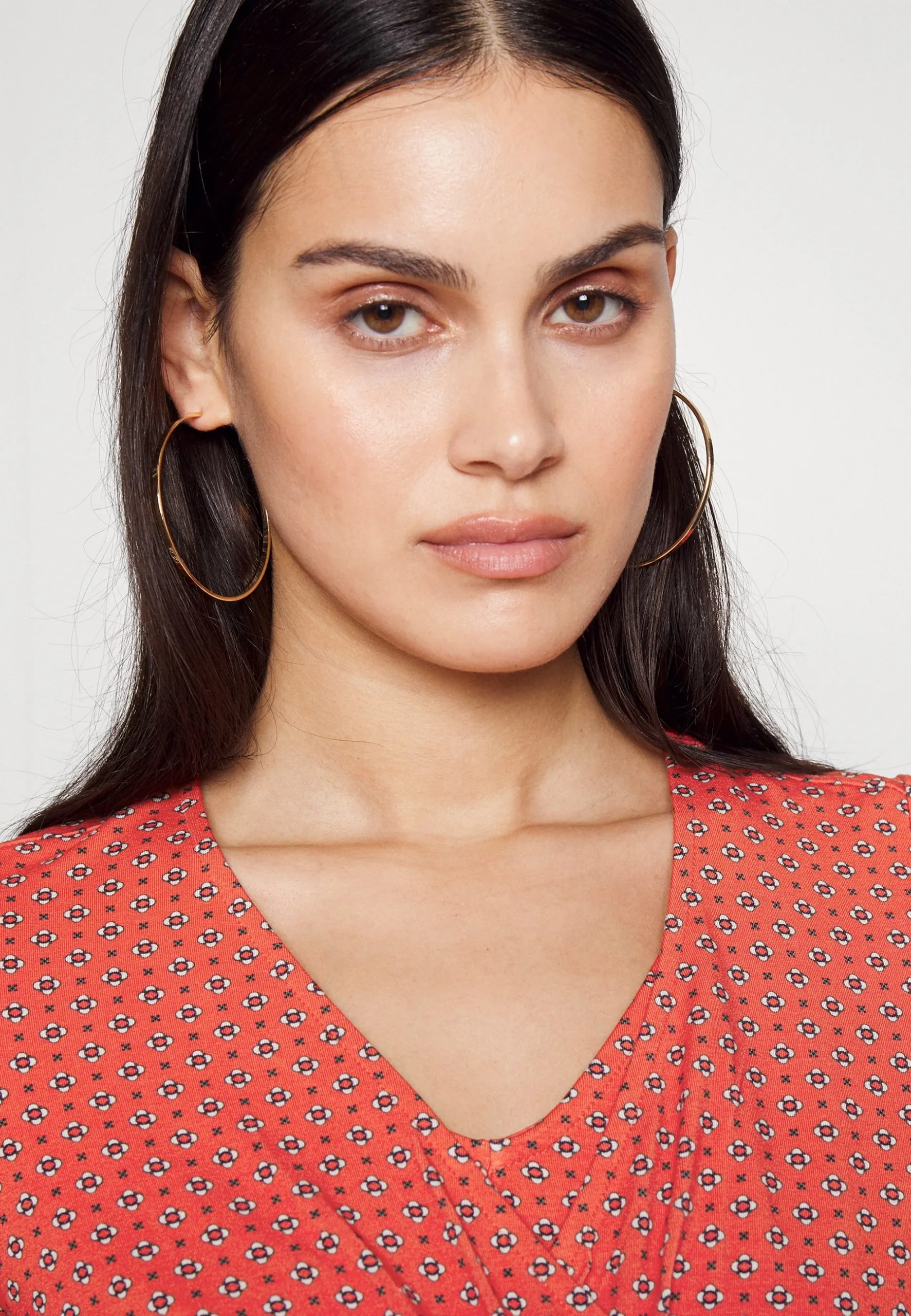 Dress Nursing Short Sleeve- Jerseykjole - Flame Red 6 Dress Nursing Short Sleeve- Jerseykjole - Flame Red - Bilde 4