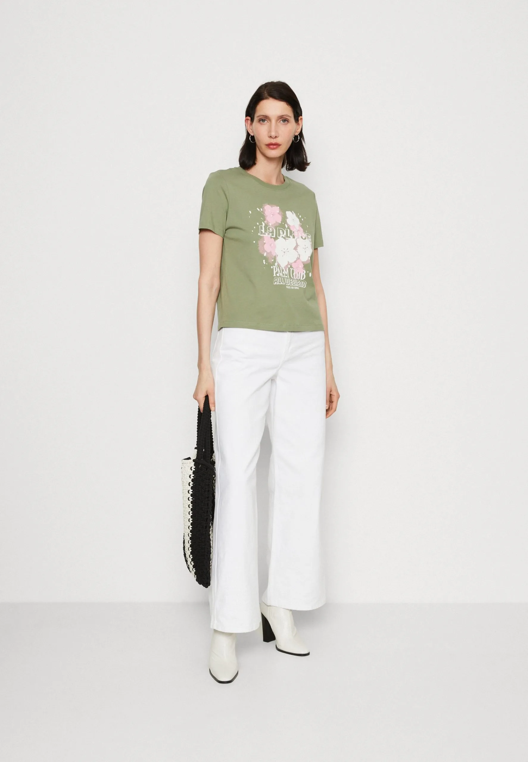 Edc By Esprit Tee - T-Shirts Med Print - Light Khaki 4 Edc By Esprit Tee - T-Shirts Med Print - Light Khaki - Bilde 2