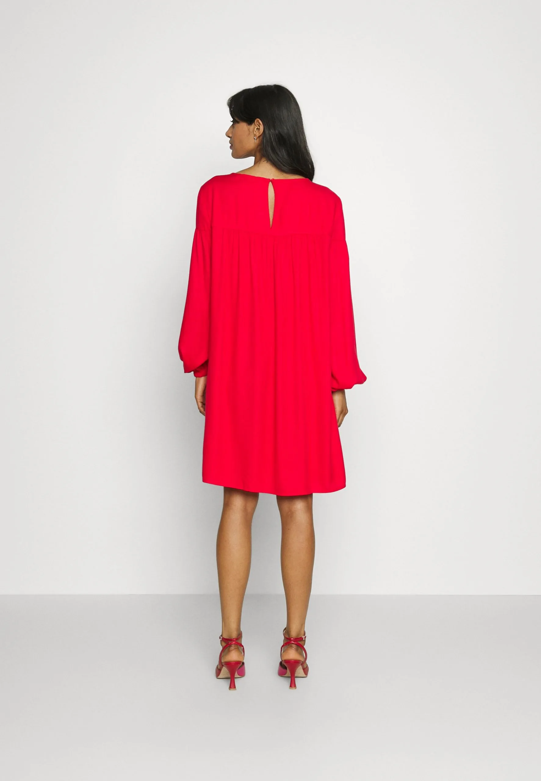 Edc By Esprit Easy Care Dress - Kjole - Dark Red 5 Edc By Esprit Easy Care Dress - Kjole - Dark Red - Bilde 3