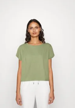 Edc By Esprit Pleat - T-Shirts - Light Khaki