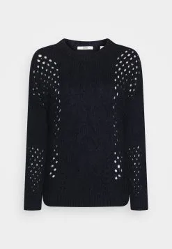 ESPRIT Mix Cable - Strikkegenser - Navy