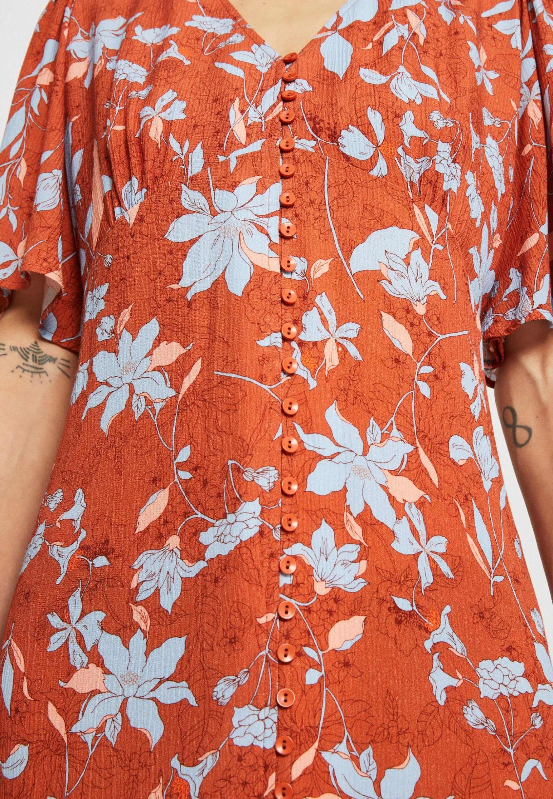 ESPRIT Dress - Skjortekjole - Coral Orange 8 ESPRIT Dress - Skjortekjole - Coral Orange - Bilde 6