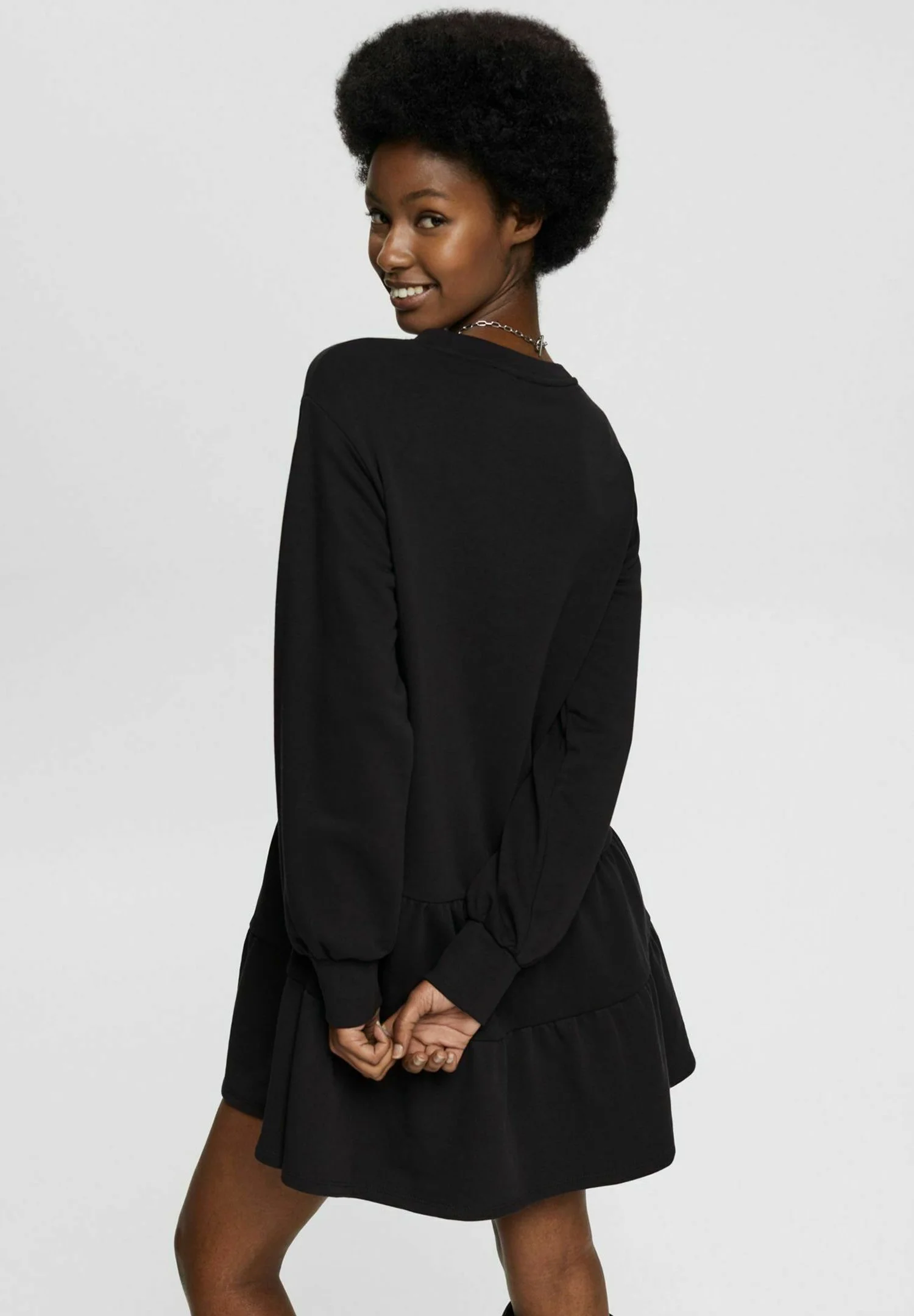 Edc By Esprit Terry - Strikket Kjole - Black 5 Edc By Esprit Terry - Strikket Kjole - Black - Bilde 3