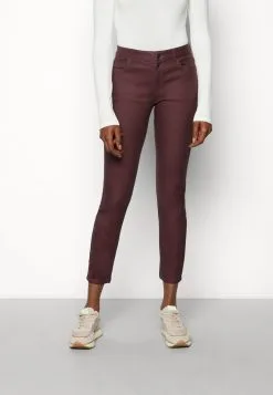 ESPRIT Mid Rise Slim - Jeans Slim Fit - Bordeaux Red