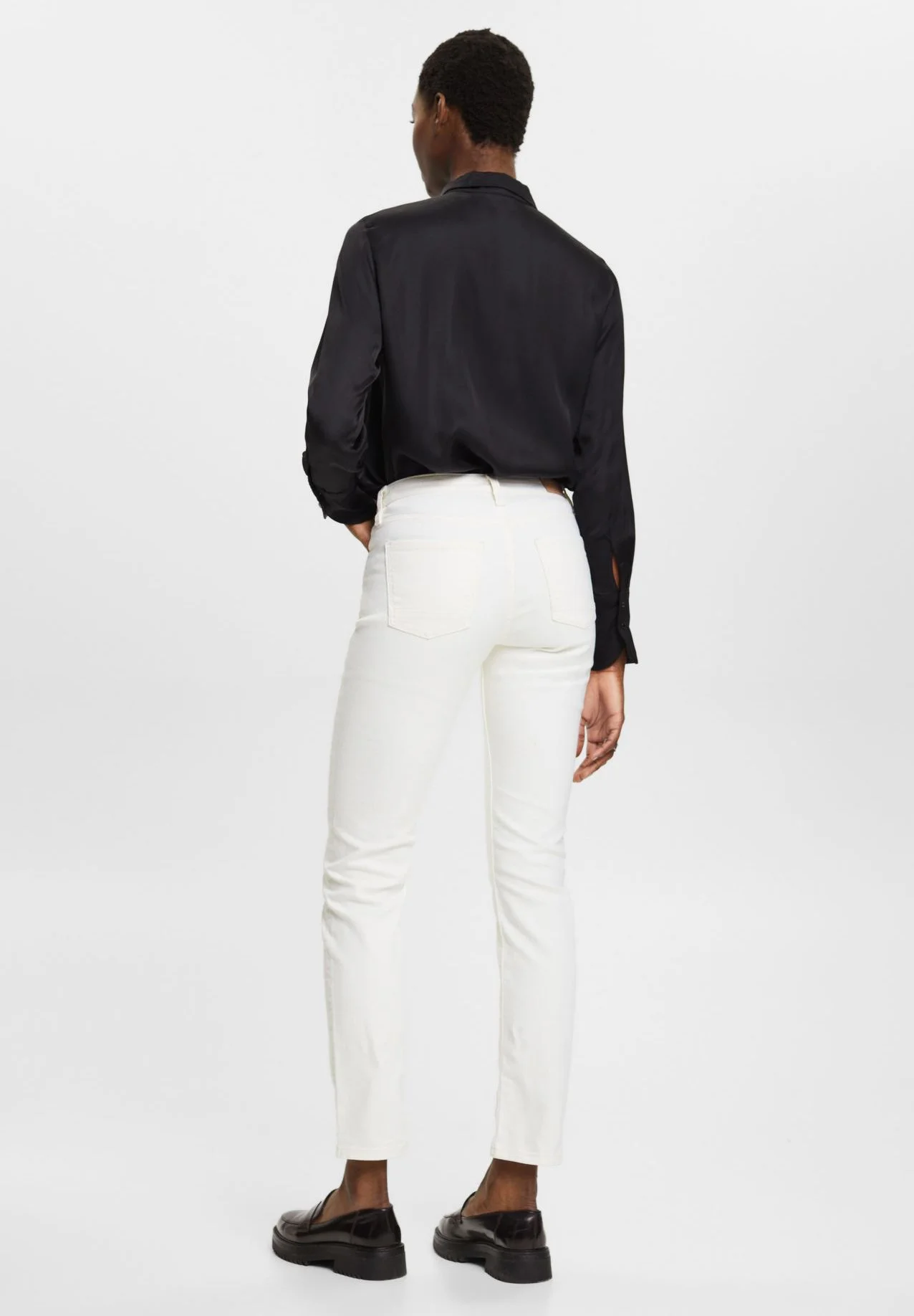 ESPRIT Medium Rise - Jeans Slim Fit - Off White 5 ESPRIT Medium Rise - Jeans Slim Fit - Off White - Bilde 3
