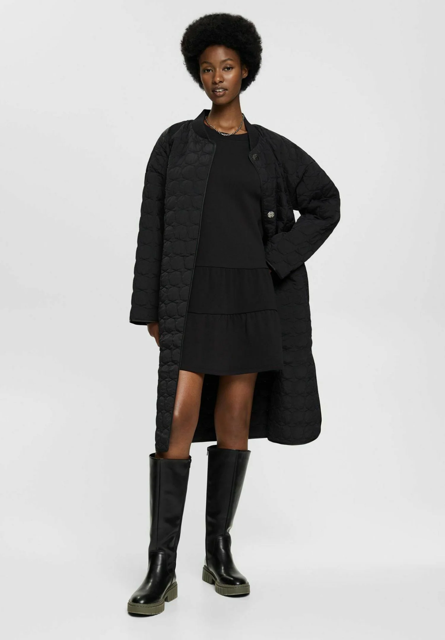 Edc By Esprit Terry - Strikket Kjole - Black 7 Edc By Esprit Terry - Strikket Kjole - Black - Bilde 5