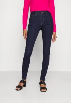 Edc By Esprit High Rise - Jeans Skinny Fit - Blue Rinse