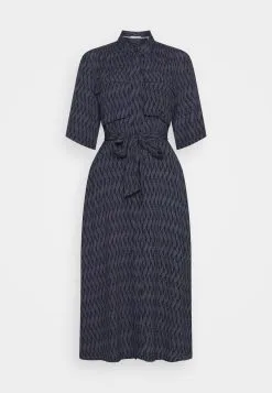 ESPRIT Dress Midi Print - Skjortekjole - Navy
