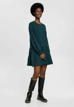 Edc By Esprit Terry - Strikket Kjole - Dark Teal Green -ESPRIT Butikk 8b3012bf9d19498db51b39023a2ad013