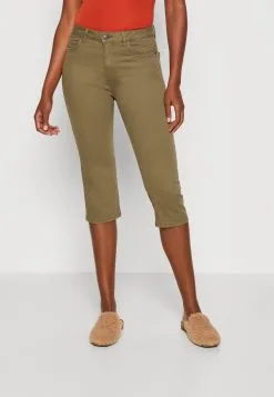Edc By Esprit Capri - Jeansshorts - Khaki Green