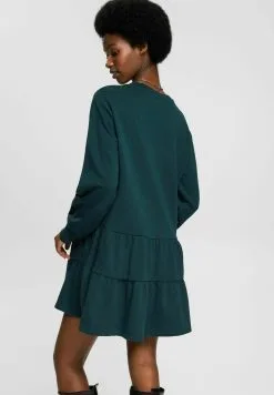 Edc By Esprit Terry - Strikket Kjole - Dark Teal Green -ESPRIT Butikk a7a7d56716c745f38afd40acde1d827b