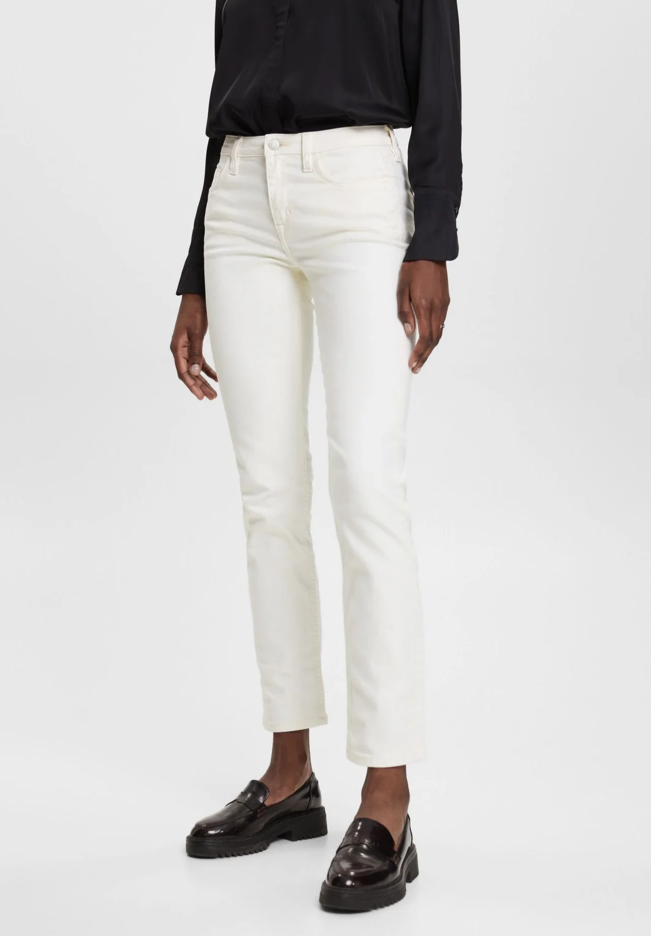 ESPRIT Medium Rise - Jeans Slim Fit - Off White 3 ESPRIT Medium Rise - Jeans Slim Fit - Off White