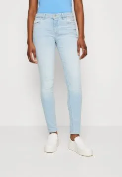 ESPRIT Medium Rise - Jeans Skinny Fit - Blue Bleached