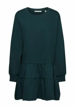 Edc By Esprit Terry - Strikket Kjole - Dark Teal Green -ESPRIT Butikk dca0a43d6fd04519b371c0fd411f967b