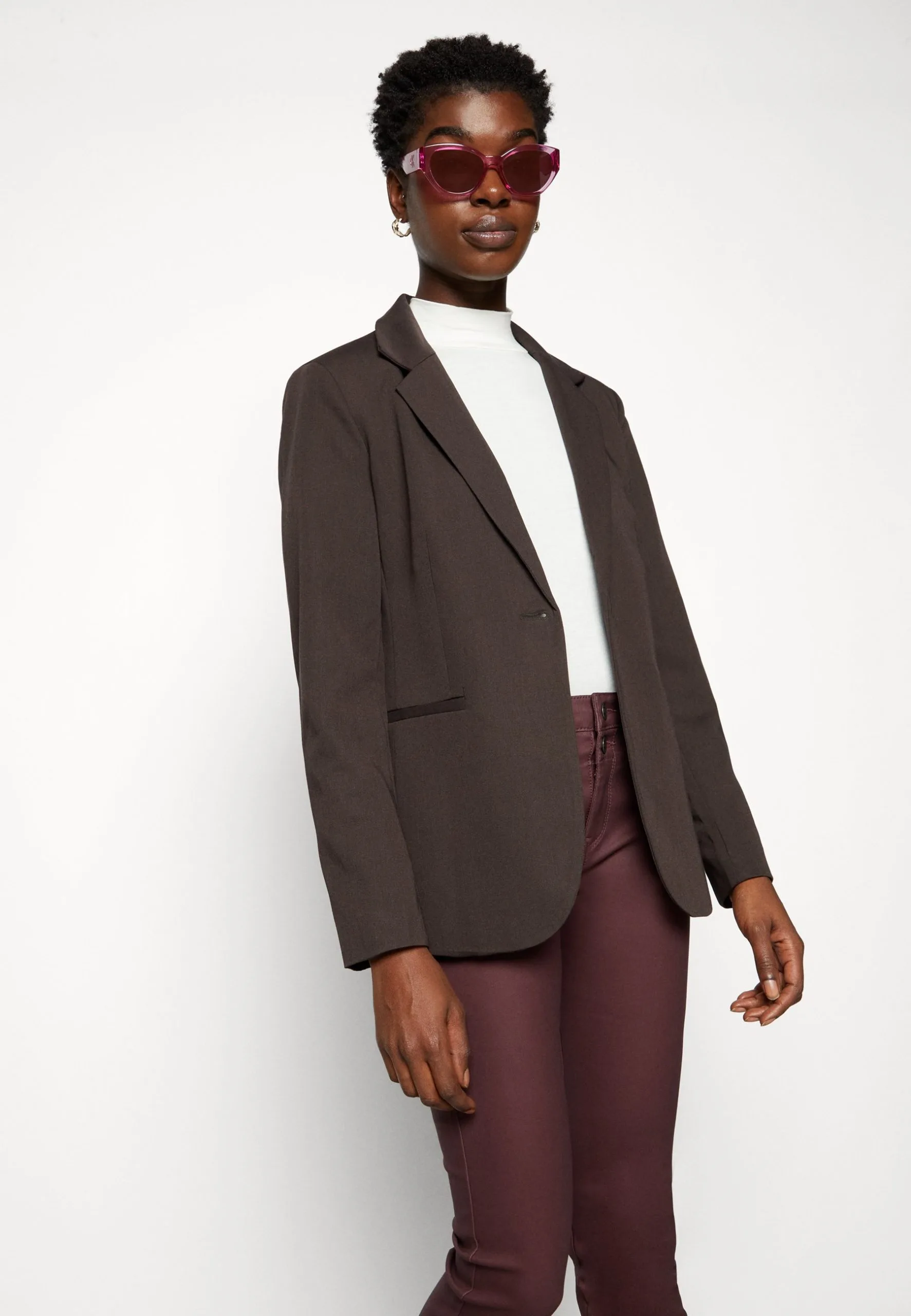 ESPRIT Mid Rise Slim - Jeans Slim Fit - Bordeaux Red 6 ESPRIT Mid Rise Slim - Jeans Slim Fit - Bordeaux Red - Bilde 4