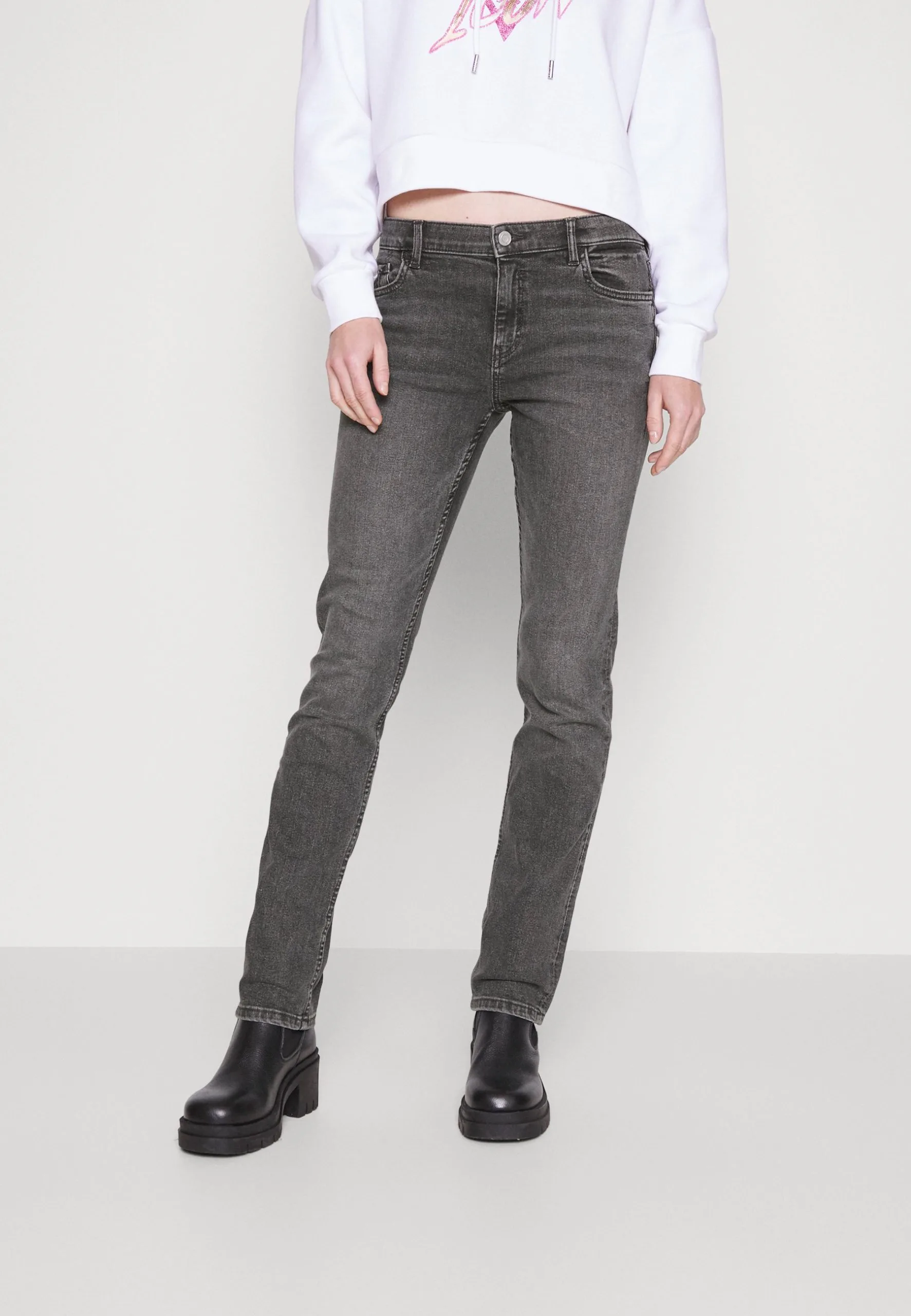 Edc By Esprit Jeans Straight Leg - Grey Medium Wash 3 Edc By Esprit Jeans Straight Leg - Grey Medium Wash