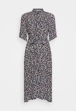 ESPRIT Dress Midi Print - Skjortekjole - Black