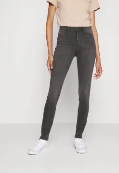 Edc By Esprit Medium Rise - Jeggings - Grey Dark Wash